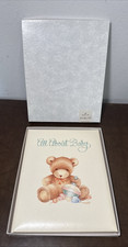 Hallmark All About Baby Book Teddy Bear Keepsake Scrapbook Album Vintage 1980s