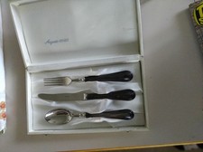 Set posate battesimo argento 800 Solingen 1978