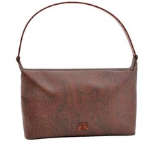 Authentic ETRO Paisley Hand Bag PVC Leather B...