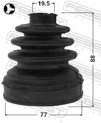 Febest Wellendichtring, Antriebswelle 95GBY-62740808R FüR Lexus Toyota-image