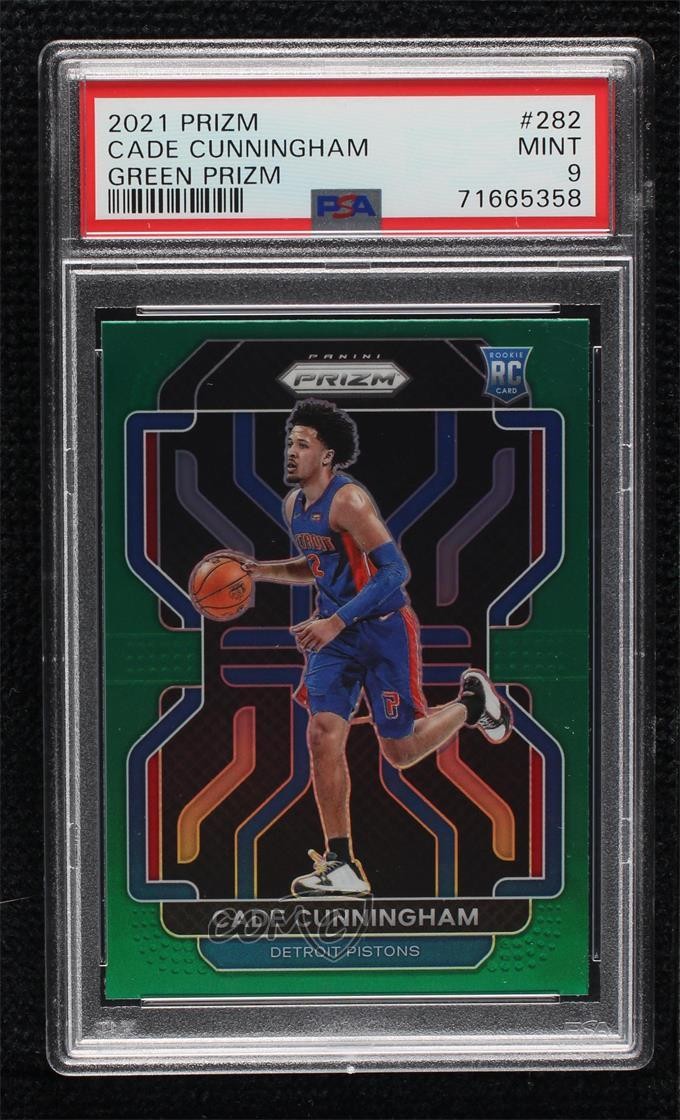 2021-22 Panini Prizm Green Prizm Cade Cunningham #282 PSA 9 MINT 0pt0