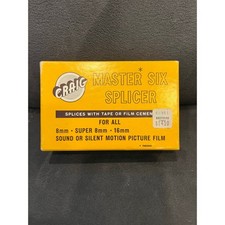 Craig Vintage Master Six Splicer 8mm Super 8  16mm w/Instruction Manual-NOS