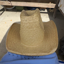 Steve Western Western Straw Cowboy Hat - Size 6 1/2