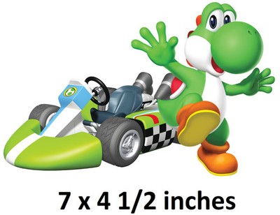 Yoshi Super Mario Kart Decal Wall Art Decor Nintendo Wii Peel Stick Sticker Bros