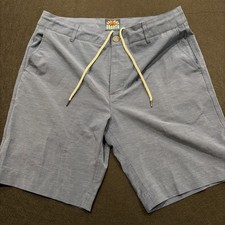 Faherty All Day 7" Shorts Men's 32 Blue Belt Loop Hybrid Drawstring Chino Beach
