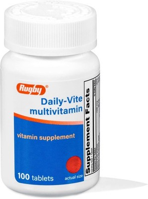 Rugby Daily-Vite Multivitamin - Daily Vitamin Supplement - 100 Tablets (1 Pack)