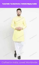 Mens Kurta Wear Men Kurta Ethnic Dress Mens Cotton Blend Pathani Kurta