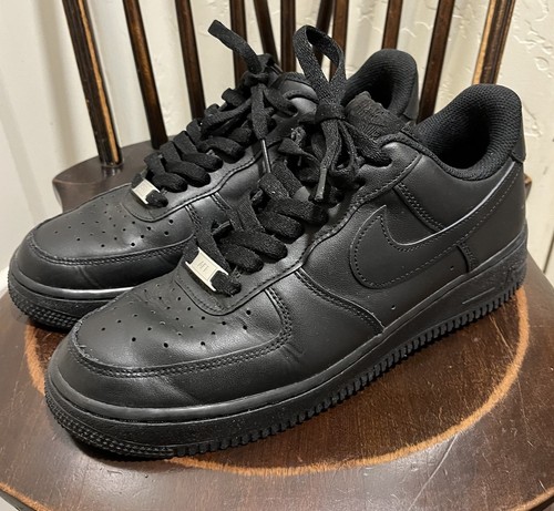 Nike Air Force One Low Mens Triple Black '07 Shoes Sneakers CW2288-001 Size 8