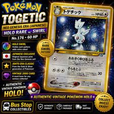 Togetic No.176 Neo Genesis Holo Japanese Vintage Pokemon Card Swirl Rare WOTC