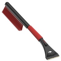 Schneebesen Mit Eiskratzer 2In1 + Messingklinge Besonders Lackschonend ASE 2 Rot