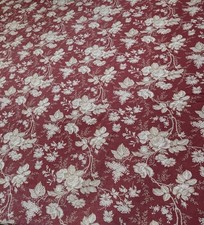 Restoration Hardware Queen Terracott Beige Botanical Floral Cotton Duvet Cover