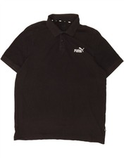 PUMA Mens Polo Shirt XL Black Cotton DM93