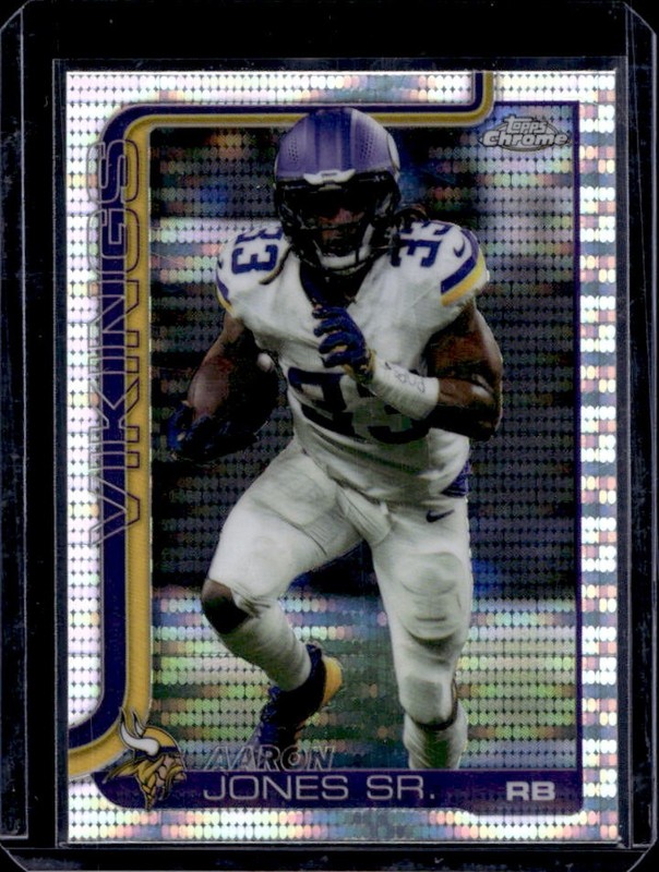 2025 Topps Chrome Aaron Jones Sr. Pulsar Refractor #201 Vikings