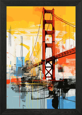 Golden Gate Bridge gerahmtes Wandbild Poster Leinwanddruck Bild