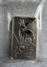 2015 OPM Ohio Precious Metals “Year of the Goat” 5 oz silver bar .999 90.00 per troy oz