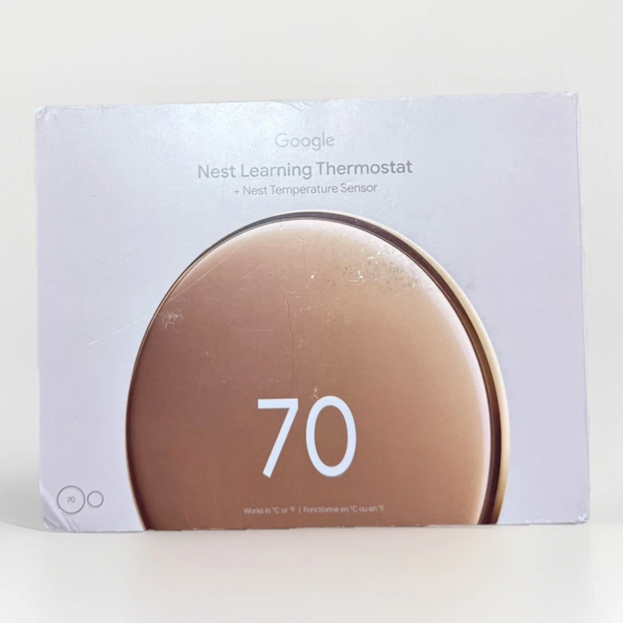 Google Nest Learning Thermostat (4th Gen) +Nest Temperature Sensor Polished Gold