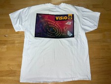 Vintage Visio 5.0 Shirt Microsoft Internet Tee Mens White Promo Tech 90s VTG XL