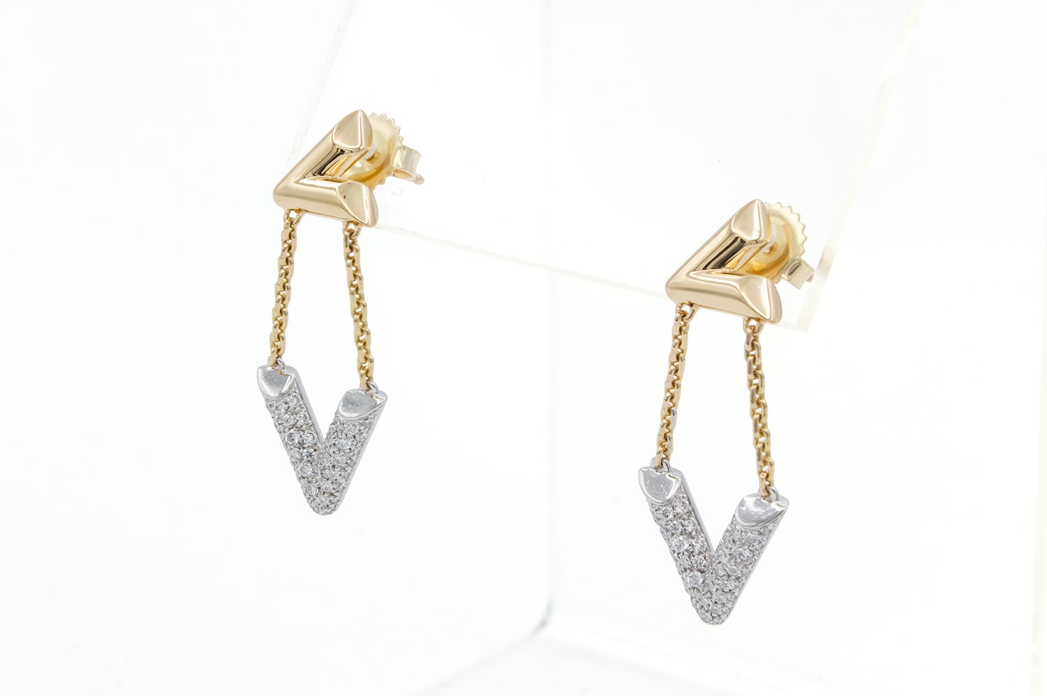 Louis Vuitton Volt Upside Down Dangle Earrings 18… - image 2