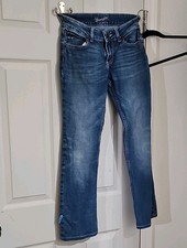 Wrangler Bootcut Women's Denim Jeans Blue Medium Wash, Button Accents