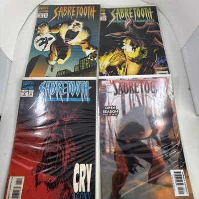 SABRETOOTH Comic Book Lot Of 4 Marvel
