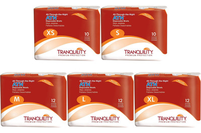 Tranquility ATN Adult Diapers Maximum Overnight Absorbency Leakproof XS/S/M/L/XL