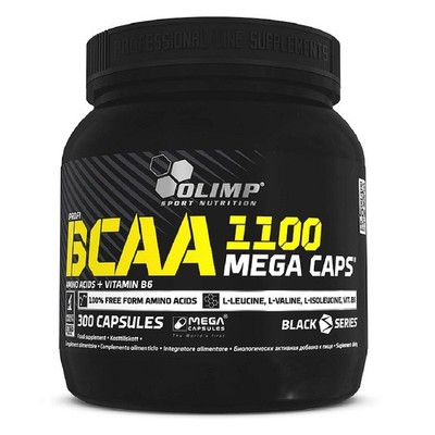 BCAA 1100   300 MEGA CAPS   Amino Acids + Vitamin B6   Muscle Mass Regeneration