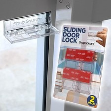 Sliding Door Locks 2 Pack Childproof Safety Glass Windows Strong Adhesive Doors