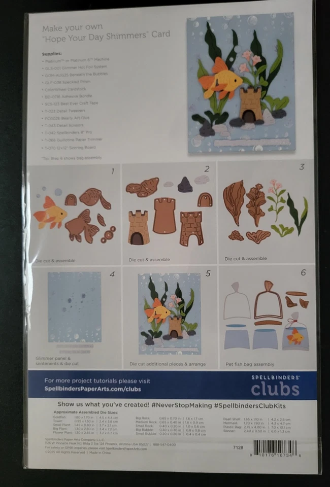 SPELLBINDERS Grande Die of Month Club DOML-Aug25 Splash Tales Mermaid Coil Fish Foto 3 de 3