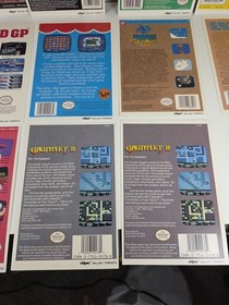 Lot Of 17 NES Vintage Vid Pro Cards Hydlide Iron Sword Dragon Spirit Gauntlet