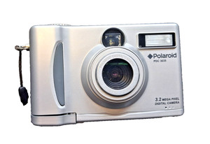 Polaroid PDC 3035 Digital Camera 3.2MP Silver Tested Working With Case