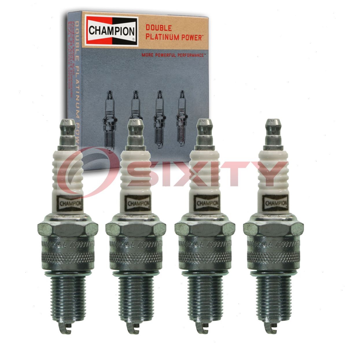 4 pc Champion Double Platinum Spark Plugs for 1974-1979 Volkswagen gc