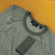 Vince Women  s Large Gray Wool Cashmere Blend Long Sleeve Sweater