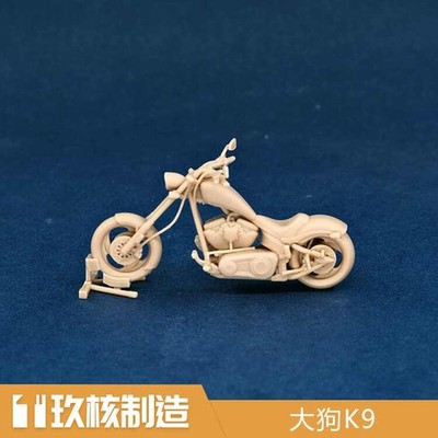 1:64 3D Printed K9 Motorcycle Miniature Scene Decor Unpainted Model