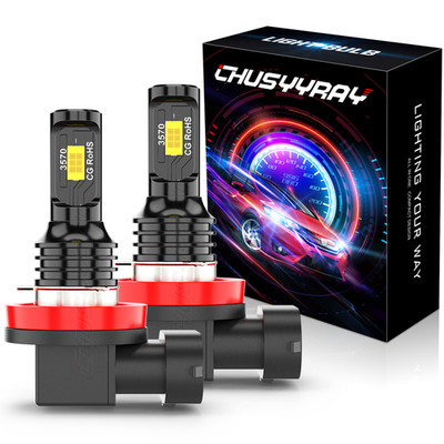 2x LED Fog Light Bulbs H11 High Power Lamps 6000K Bright White Foglight Bulbs H8