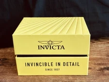 Invicta Wide Watch Storage/Display Box, Empty, Yellow, One Slot, NEW (BOX ONLY)