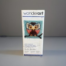 Wonderart Latch Hook Kit 12" X 12" Hoot Hoot Colorful Owl 426112 Sealed Art