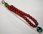 Native Handmade Sterling & Natural Turquoise/Blood Red Coral Statement Necklace — photo 5