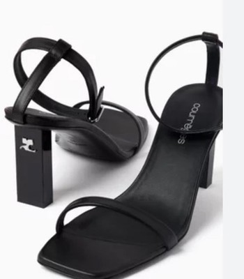 Courregēs Sandals AC Charm Sz 40 Black $995