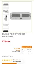 Dimplex AC3N Electric Wall Mounted Panel Heater