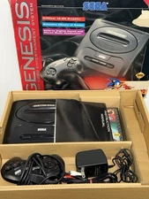 SEGA Genesis Model II System 2 Complete in Original Box Sonic Included  & TESTED