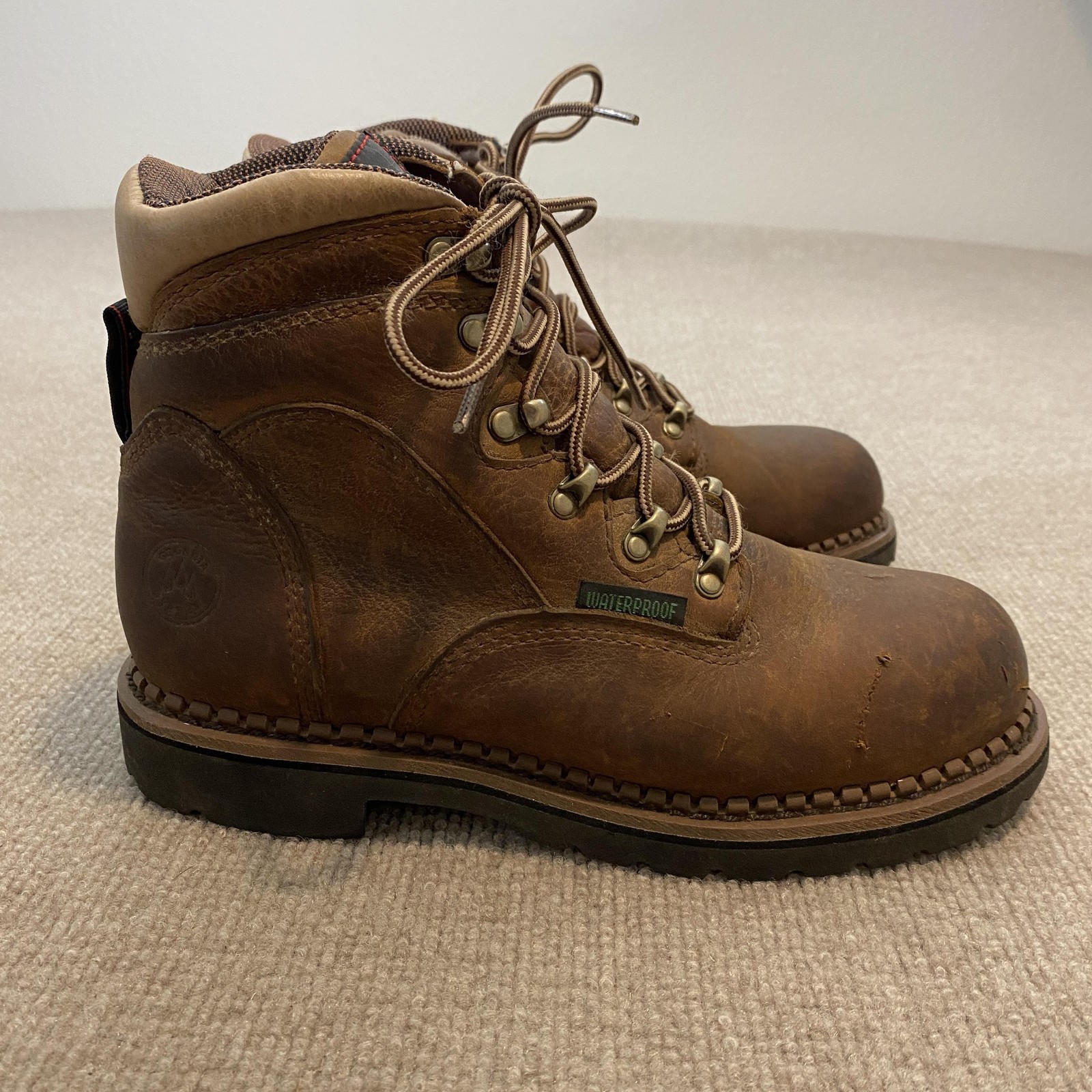 Georgia Boot Boots Womens Size 8 Brown Leather Waterproof Ankle Work G3312