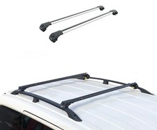 For Chevy City Express 2014-2025 Roof Rails and Roof Rack Cross Bars Plus Silver