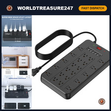 20 Amp Heavy Duty Power Strip Surge Protector, 22 Outlets, 6FT Cord, Home/Office