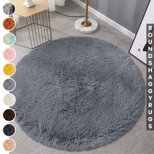 Circular Rug Large Anti Slip Round Rugs Thick Living Room Bedroom Carpet Mat