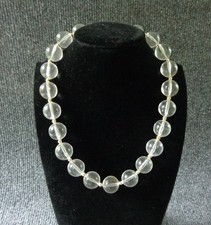 Vintage Chunky Clear Bead Lucite Necklace