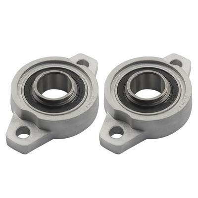 LDEXIN 2Pcs Pillow Block Bearing, KFL002 17mm/0.67'' Mounted Zinc Alloy Self A...