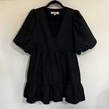 Crosby by Mollie Burch Izzy Puff Sleeve Mini Dress Woman Size Small