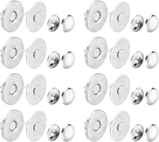 20 Sets Magnetic Snaps Button, 18x2mm/0.71"x0.08" Metal Round Magnetic Clasps...