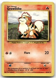 Growlithe 028/102 Base Set Uncommon