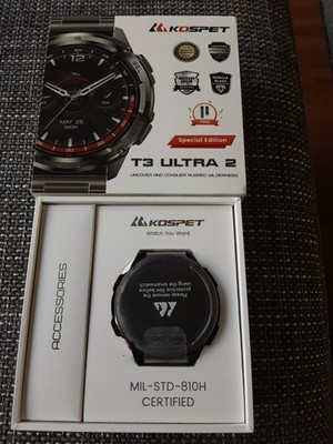 KOSPET TANK T3 Ultra 2 GPS Smartwatch Herren,Edelstahl Gehäuse, 50M Wasserdicht